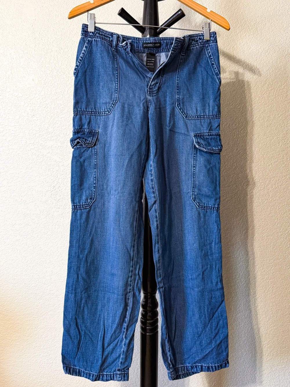 Women’s Relaxed Blue Cargo Pants